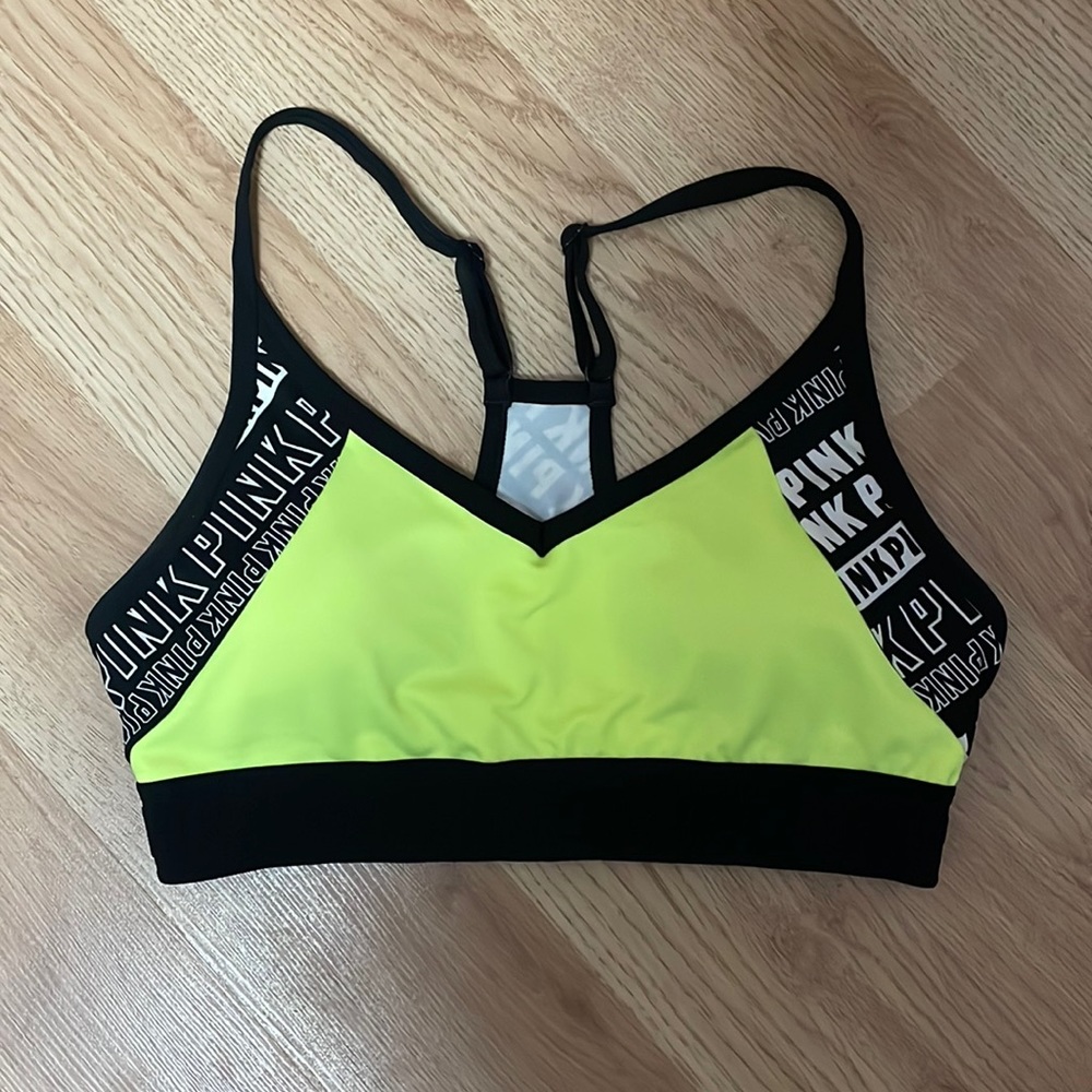 Neon Green/Black Sports Bra